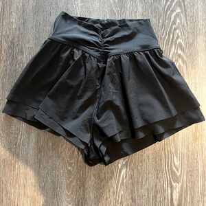 Offline by Aerie | Real Me Flowy Shorts | Black | XS